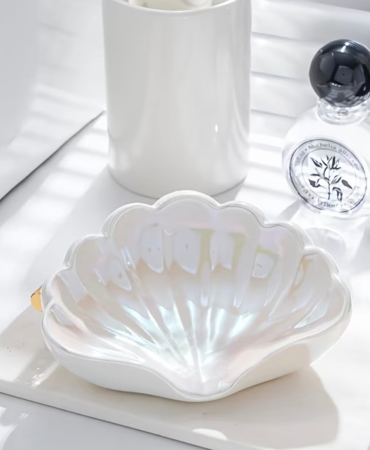 Pink Shell Soap Dish & Trinket Tray