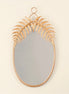 Oval Fern Mirror with Gold Finish