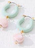 Mint & Pink Shell Drop Earrings