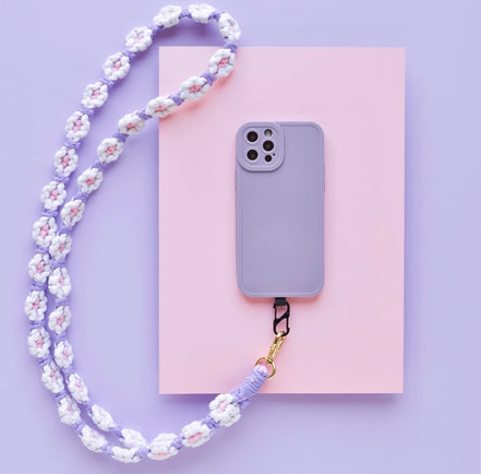 Lilac Crochet Lanyard