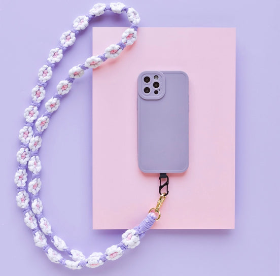 Lilac Crochet Lanyard