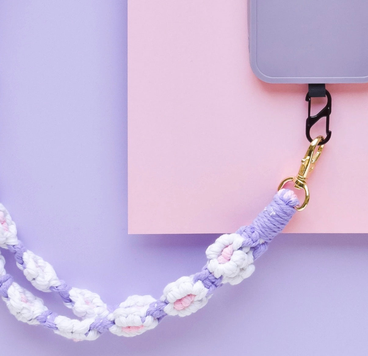 Lilac Crochet Lanyard