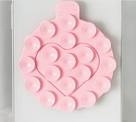 Pink Suction Phone Holder
