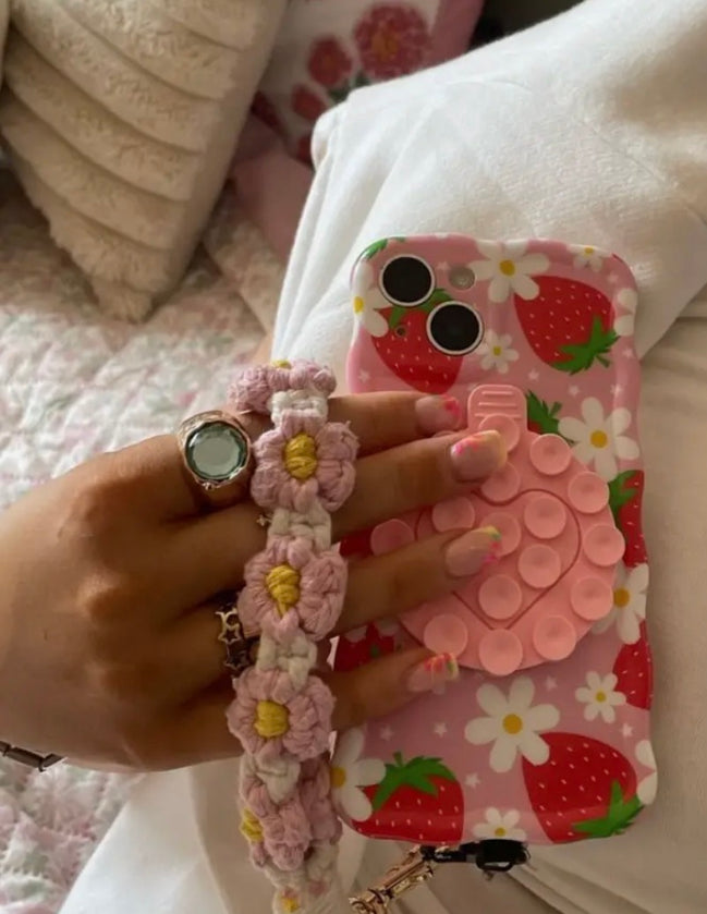 Pink Suction Phone Holder
