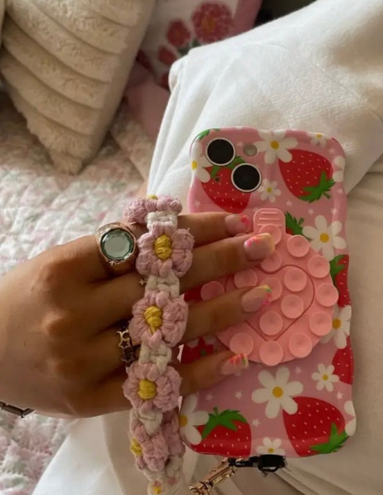 Pink Suction Phone Holder
