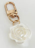 Pearl & White Rose Keyring