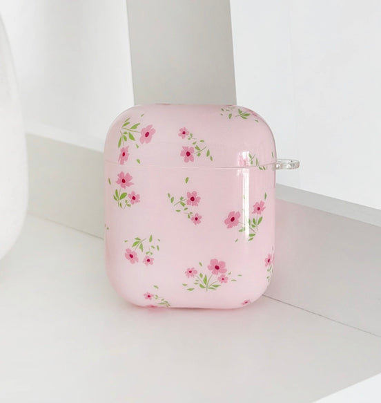 Pink Cherry Blossom AirPods Charging Case (Gen 1 & 2)