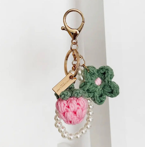 Crochet Flower Power Bag Charm