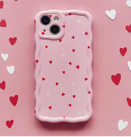 Pink Wavy Heart Phone Case