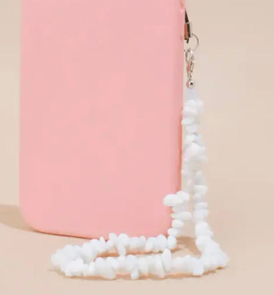 Coconut Lane White Crystal Snow Phone Charm