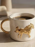 Hand Painted Golden Horse Cup 🐴