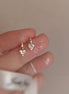 Delicate Heart Zirconia Earrings