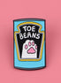 Toe Beans Pin Badge | Funny Cat Lover Enamel Pin
