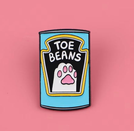 Toe Beans Pin Badge | Funny Cat Lover Enamel Pin