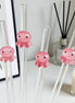Pink Baby Octopus Reusable Straws | Set of 4 with Cleaning Brush