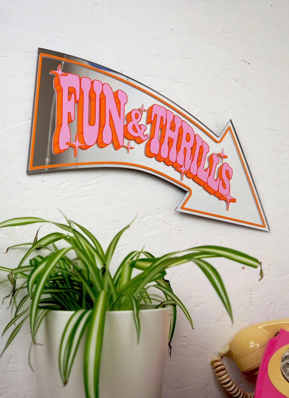 Fun & Thrills Arrow Kitsch Mirror Wall Art