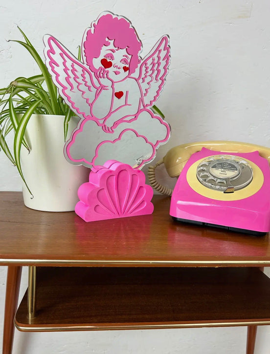 Cherub Kitsch Mirror Wall Art