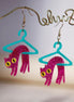 🐱 Crazy Pink Cats  Earrings