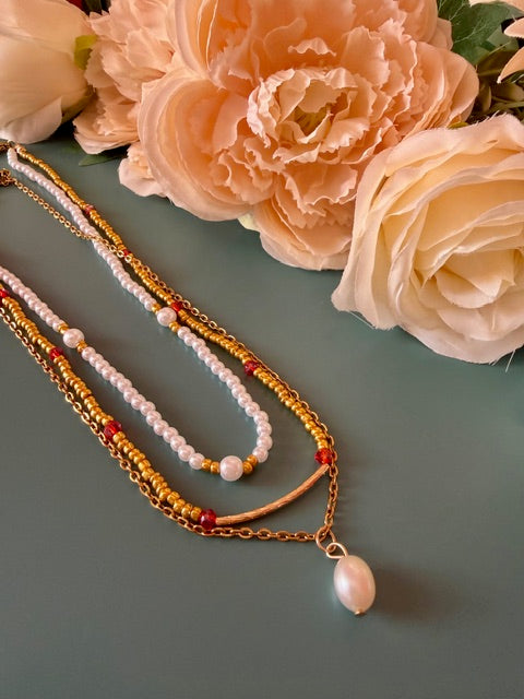 ✨ Triple Layer Pearl Necklace 🤍