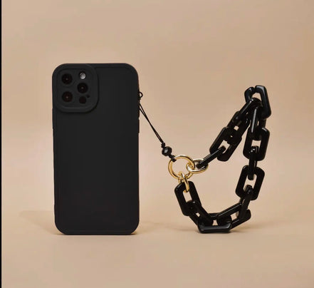 Black & Gold Chunky Chain Phone & Bag Charm