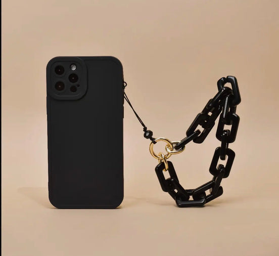 Black & Gold Chunky Chain Phone & Bag Charm