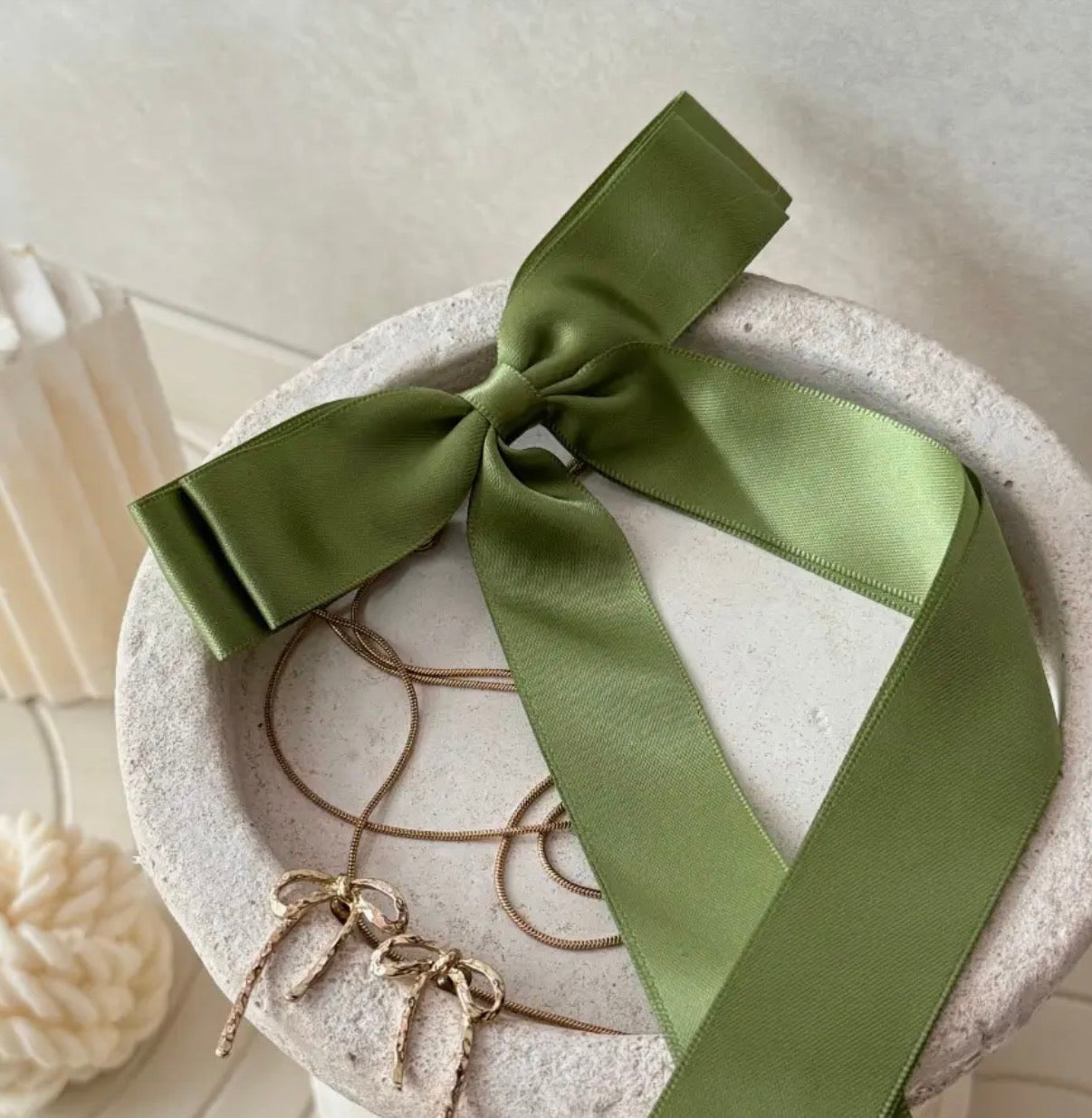Green Satin Ribbon