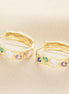 Molten Gem Huggie Hoops in Gold