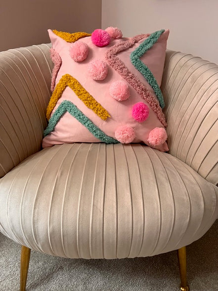 Pom Pom cushion cover