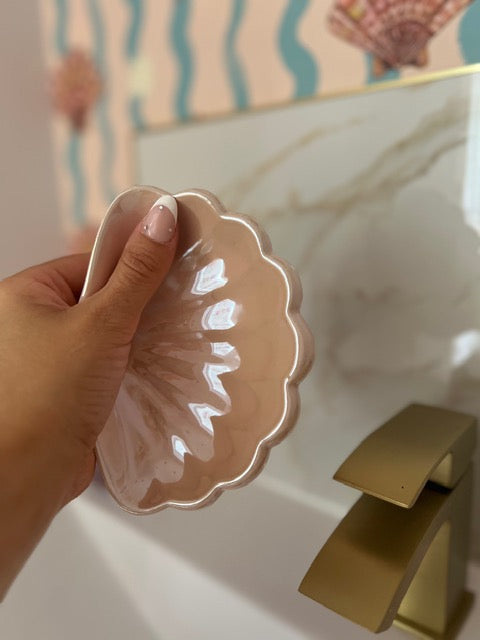 Pink Shell Soap Dish & Trinket Tray
